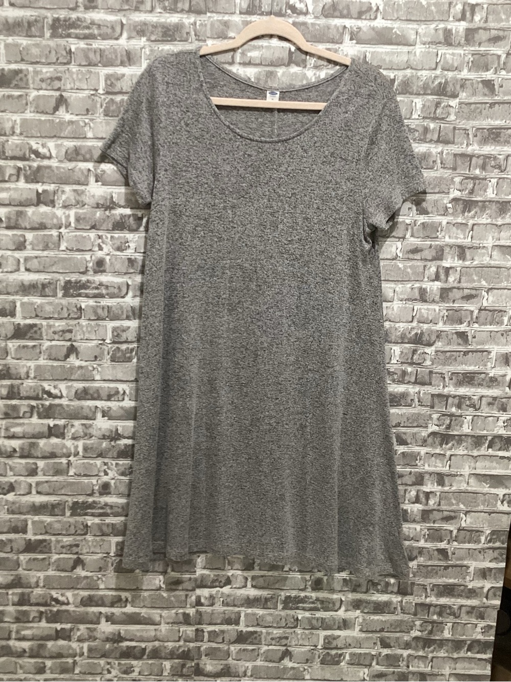 Old Navy Heather Gray Scoop Neck Knit Swing Dress Women’s Size M